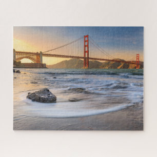 Puzzle Golden Gate Bridge à San Francisco au coucher du s