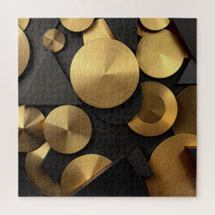 Puzzle Golden Geometry Luxury Abstrait