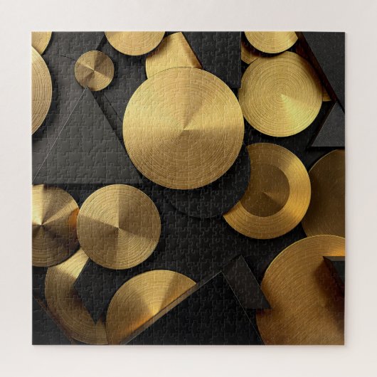Puzzle Golden Geometry Luxury Abstrait (Vertical)