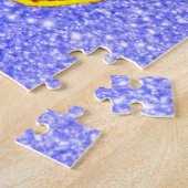 Puzzle Golden Glittery doublée Chat rose Abstrait (Côté)