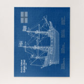 Puzzle Golden Hind - Plan directeur des navires ABD (Vertical)