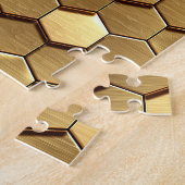 Puzzle Golden Honeycomb 3D Render Texture (Côté)