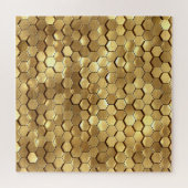 Puzzle Golden Honeycomb 3D Render Texture (Horizontal)