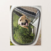 Puzzle Golden Labrador En Réarview Mirror (Vertical)