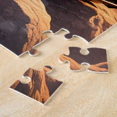 Puzzle golden luxury car in a desert landscape (Côté)