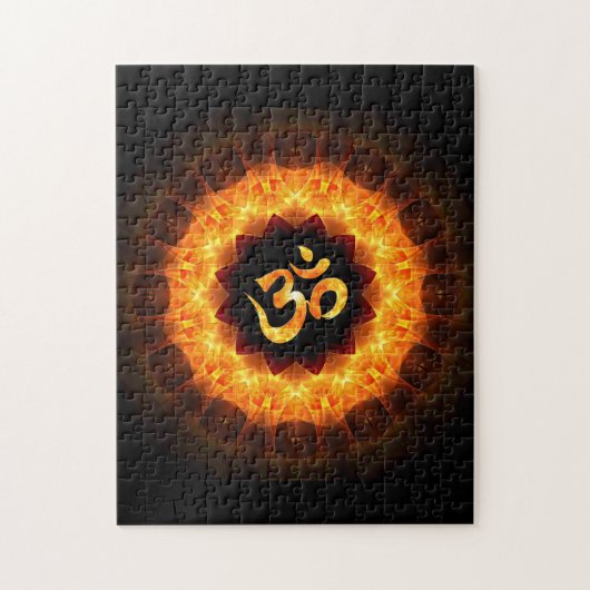 Puzzle Golden Mandala with OM (Vertical)