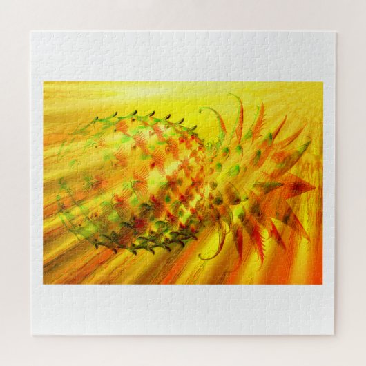 Puzzle Golden Rays Passing Through A Large Pineapple (Horizontal)
