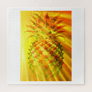 Puzzle Golden Rays Passing Through A Large Pineapple