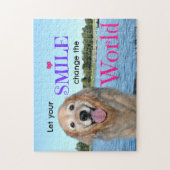 Puzzle Golden Retriever Changer le monde (Vertical)