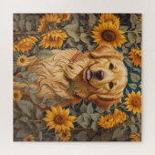 Puzzle Golden Retriever Chien Dans Le Terrain De Tourneso (Horizontal)
