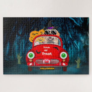 Puzzle Golden Retriever Chien voiture voiture effrayant H