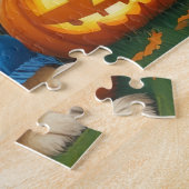 Puzzle Golden Retriever Chiens Citrouille Halloween Funny (Côté)