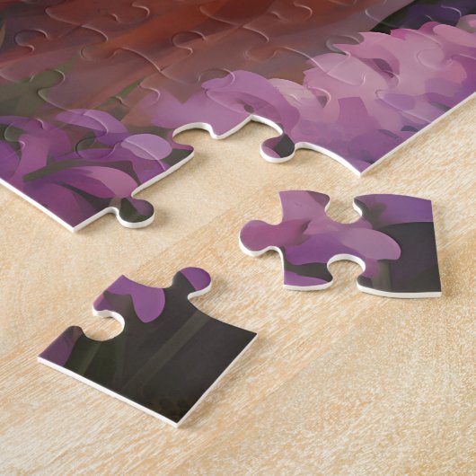 Puzzle Golden Retriever dans le champ Lavender (Côté)