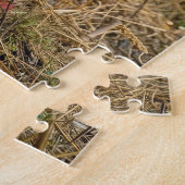 Puzzle Golden Retriever drapé dans un drapeau américain (Côté)