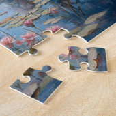 Puzzle Golden Retriever Lake Lily Pads (Côté)