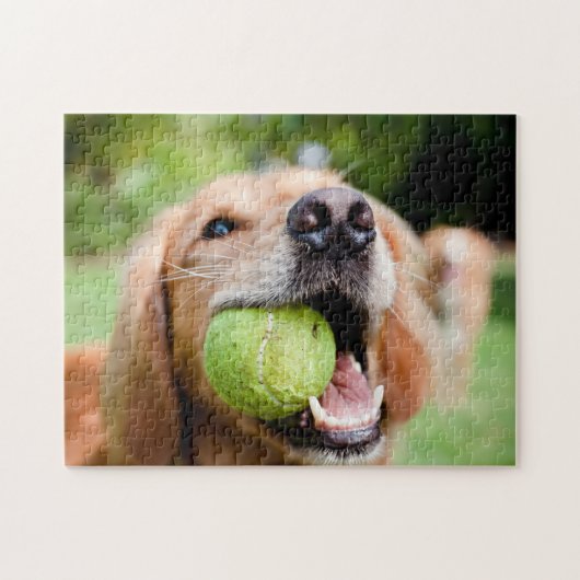 Puzzle Golden Retriever With Tennis (Horizontal)