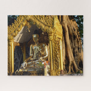 Puzzle golden stupa buddha