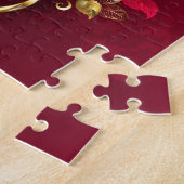 Puzzle Golden Treble Clef avec fleurs Roses (Côté)