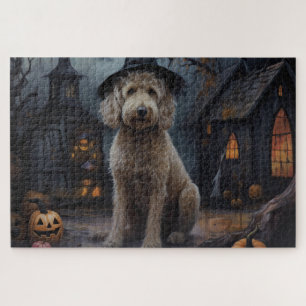 Puzzle Goldendoodle Citrouilles Halloween Épouvantable