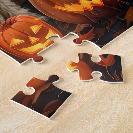 Puzzle Goldendoodle Halloween Éffrayant (Côté)