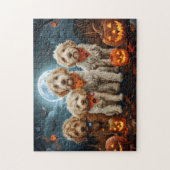 Puzzle Goldendoodle Halloween Éffrayant (Vertical)