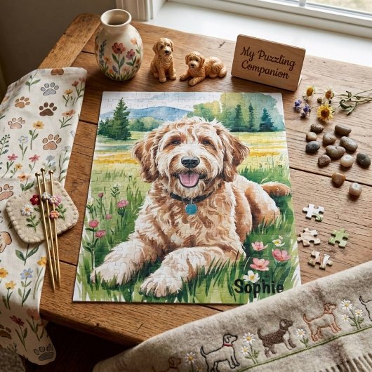 Puzzle Goldendoodle personnalisé