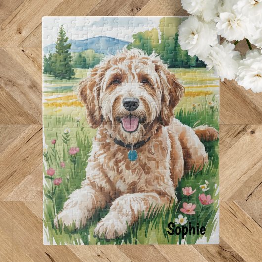 Puzzle Goldendoodle personnalisé
