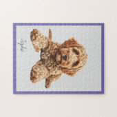 Puzzle Goldendoodle personnalisé (Horizontal)