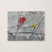 Puzzle Goldfinch Et Cardinal (Horizontal)