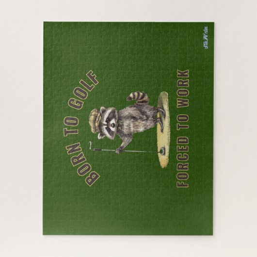 Puzzle golf de raton laveur vert (Vertical)