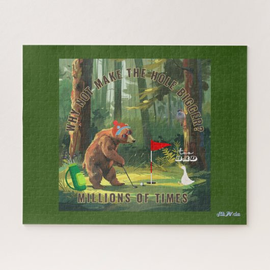 Puzzle golf d'ours vert (Horizontal)