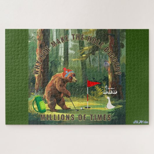Puzzle golf d'ours vert (Horizontal)