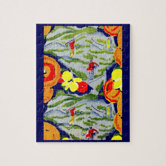 Puzzle golf et fleurs (Vertical)