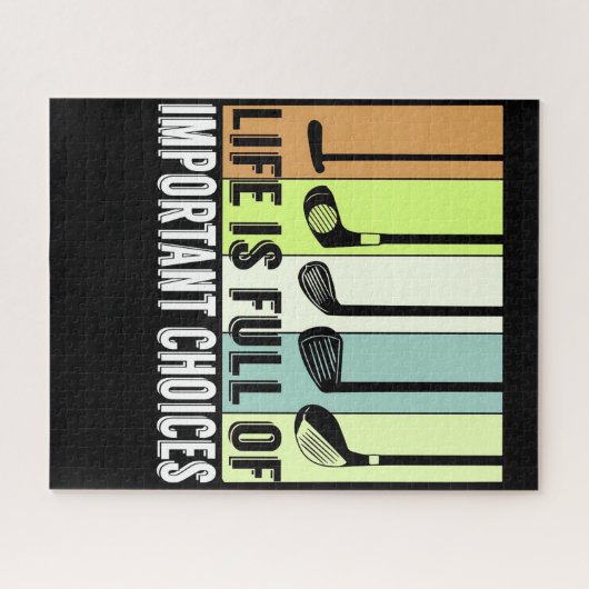Puzzle Golf Funny Life Choices Clubs (Horizontal)