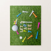 Puzzle Golf Par tee party avec balle de golf coloré tee - (Vertical)
