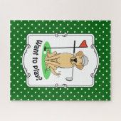 Puzzle Golf Yellow Labrador Retriever (yaourt 3) Chien - (Horizontal)