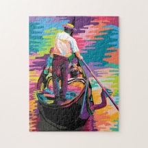 Gondola in Venice Italy Colorful Pop Art