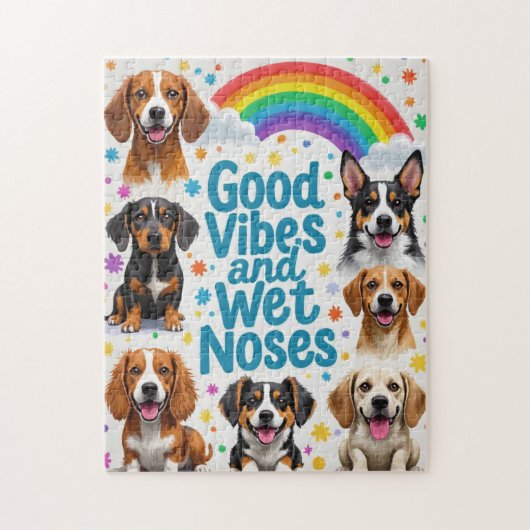 Puzzle Good Vibes et nez mouillé Jouer des doodles (Vertical)