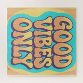 Puzzle Good vibes only retro groovy style (Horizontal)