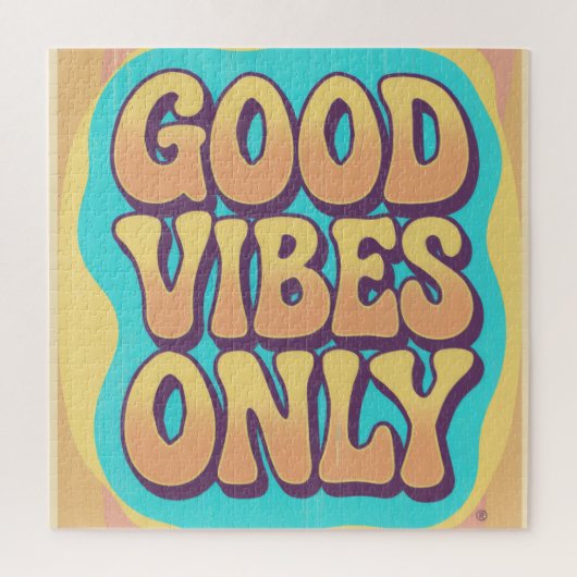 Puzzle Good vibes only retro groovy style (Vertical)