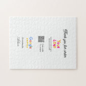 Puzzle Google review business logo website scan QR code (Horizontal)