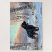 Puzzle Gordon Setter Noël Qu'il neige (Vertical)