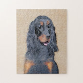 Puzzle Gordon Setter Peinture - Joli art original chien (Vertical)