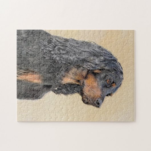 Puzzle Gordon Setter Peinture - Joli art original chien (Horizontal)