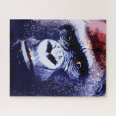 Puzzle Gorilla Face Blue Pop Art (Horizontal)