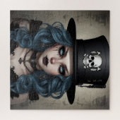 Puzzle Goth fille mignonne en chapeau supérieur (Horizontal)