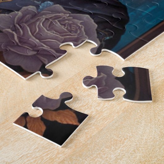 Puzzle Goth Skeleton Skull Woman Gothique (Côté)