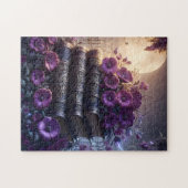 Puzzle Gothic Book Purple Floral (Horizontal)
