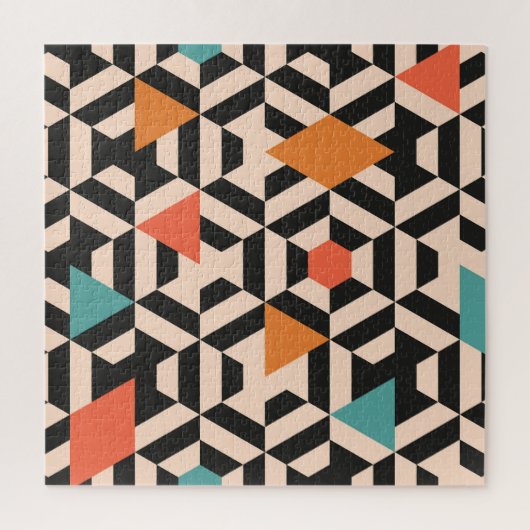 Puzzle Gouache numérique symétrique florale folk (Vertical)