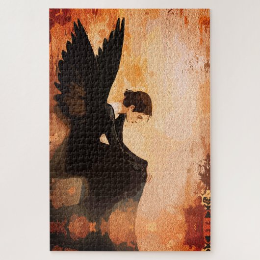 Puzzle Grâce Déchue – Réflexion d'Ange Mélancolique (Vertical)